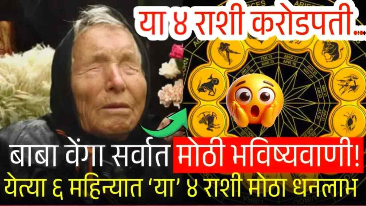 बाबा वेंगा मोठी भविष्यवाणी; पुढील ६ महिन्यांत ‘या’ ४ राशीं करोडपती होणार 