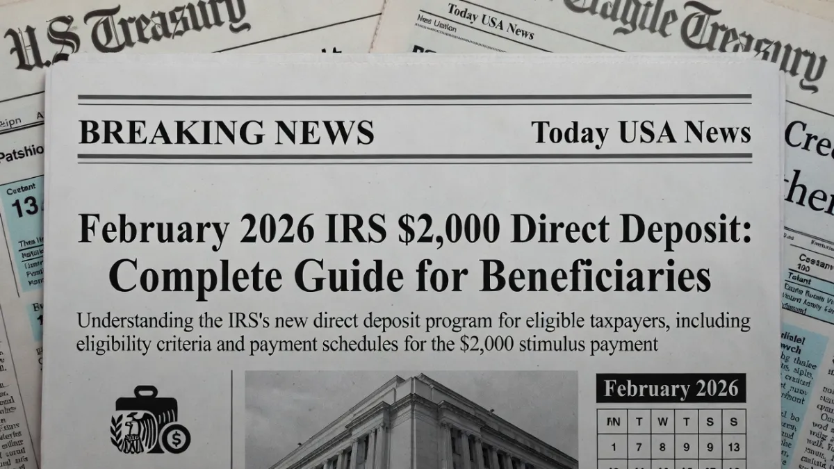 IRS $2,000 Direct Deposit Explained for February 2026
